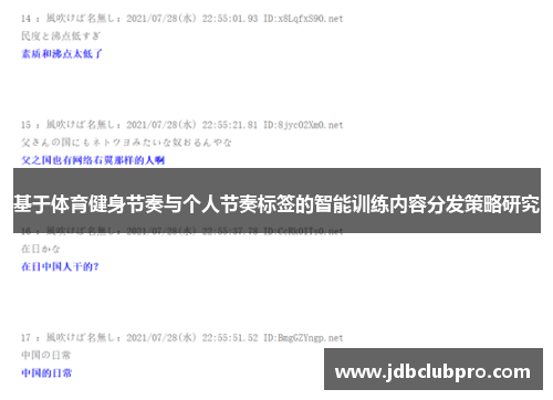 基于体育健身节奏与个人节奏标签的智能训练内容分发策略研究